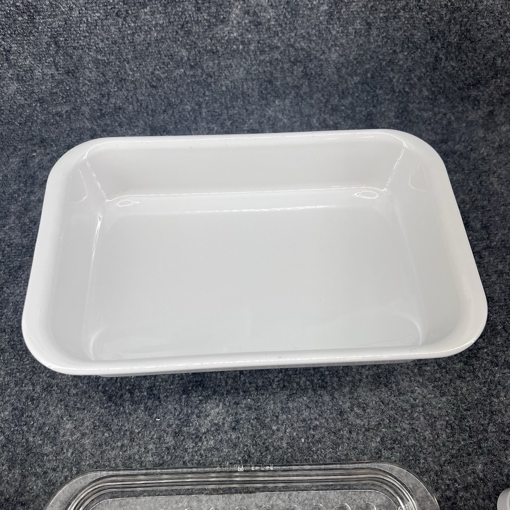Corning Ware French White Casserole Dish MC-2-B & Pyrex Lid MC-2 -C - Picture 6 of 12